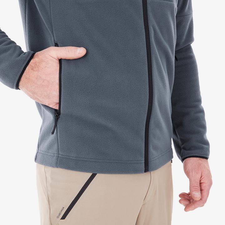 Actual product image Quechua Mh 500 Hiking Fleece Jacket Abyss Grey (M)
