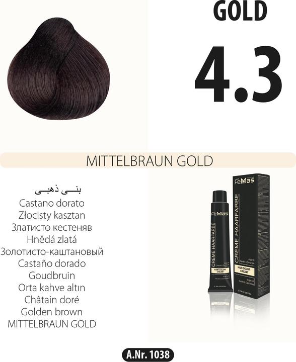 Actual product image FemMas (6.11) Haarfarbe Dunkelblond Asch Intensiv 100ml