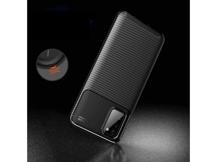 Actual product image Screenguard Samsung Galaxy A02s Cover Carbon Design TPU Case (Samsung Galaxy A02s)