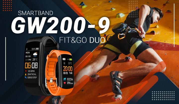Produktbild Giewont Fit&GO Duo GW200-9 Smartband – Schwarz + Orangefarbenes Power-Armband
