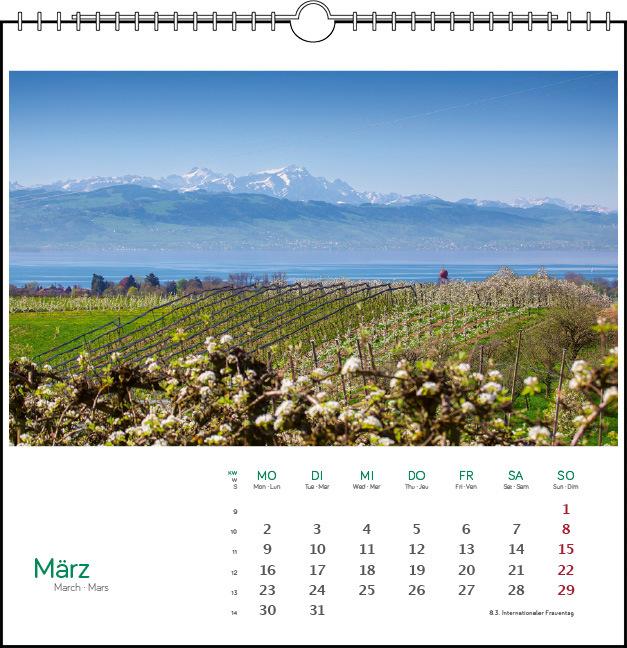 Actual product image stlicher Bodensee 2026 (17 x 17 cm, Hardcover, English, French)