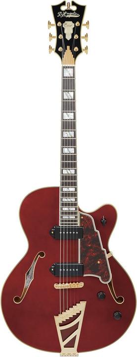D'angelico Guitars D & Aposangelico Excel 59 Viola guitare semi-acoustique avec valise (Dae59Viogt) (Guitare acoustique, Face et dos en érable, Dessus en épicéa laminé, Ensemble P-90 P-90, Accordeurs Super Cool Chickenhead, Manche en noyer / érable)