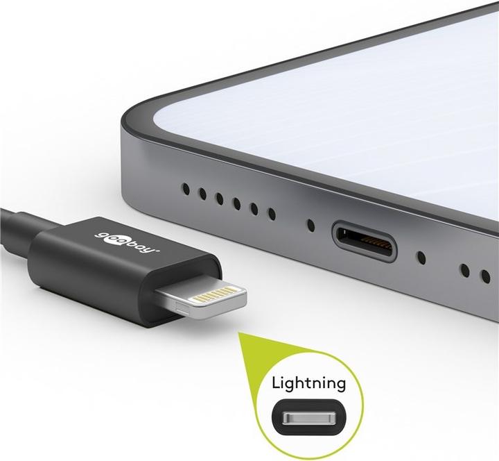 Actual product image Goobay USB C – Lightning (2 m, USB 2.0)