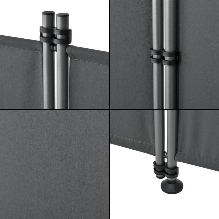 Pro-Tec Cloison extérieure Modica 170x215cm Paravent Paroi espagnole Jardin Gris (215 cm)