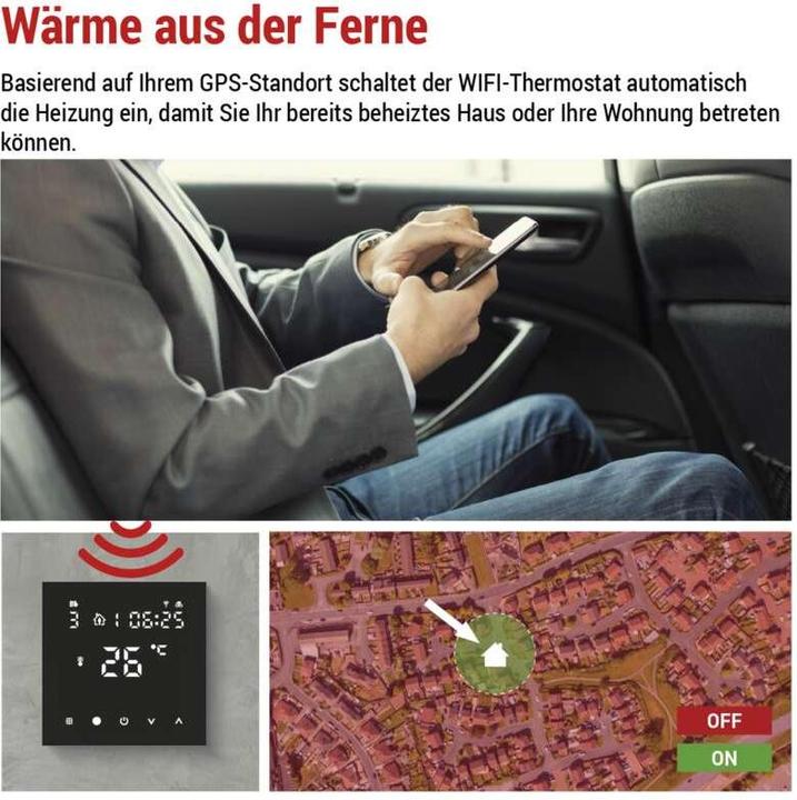 Image du produit Emos GoSmart Fussbodenheizung-Thermostat P56201BUF mit WiFi, programmierbar, verkabelt
