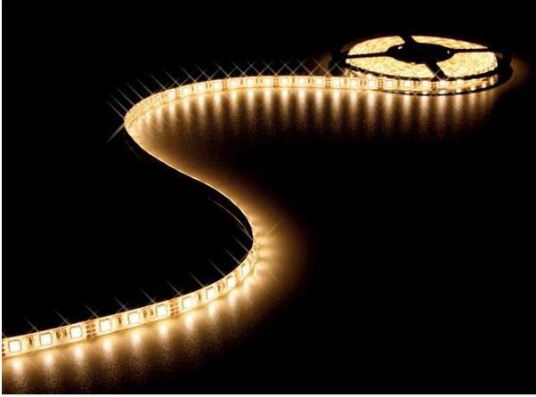 Produktbild Velleman FLEXIBLER LED-STREIFEN - WARMWEIss - 300 LEDs - 5 m - 12 V (Neutralweiss, 500 cm, Indoor)