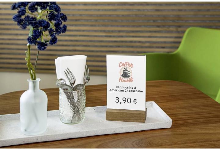 Produktbild Sigel Tischaufsteller mit Holzsockel (A6)