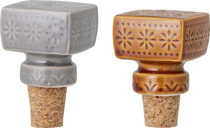 Produktbild Bloomingville Rani Wine Stopper, Grey, Stoneware (Weinverschluss)
