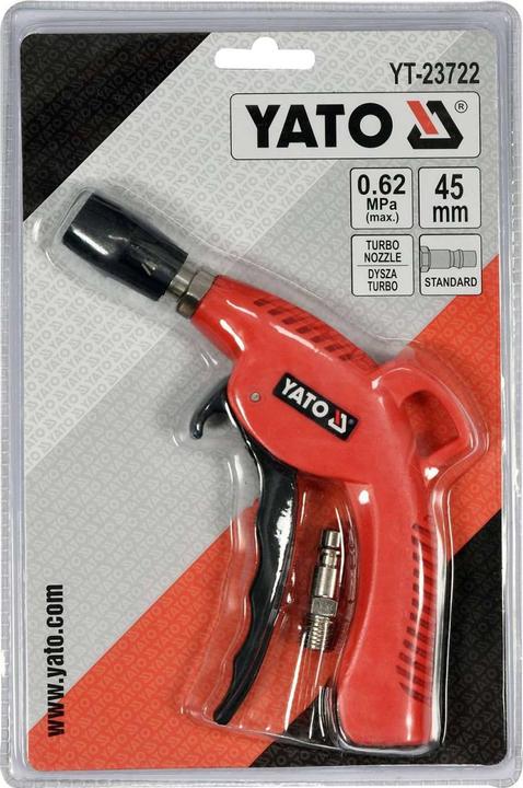 Image du produit Yato Pistolet de soufflage d'air comprimé professionnel avec buse turbo Venturi, 6,2 bar, air comprimé