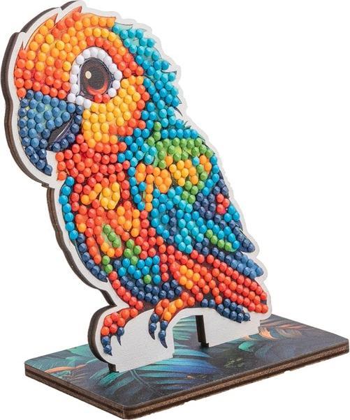 Actual product image Craft Buddy Jungle Papagei, Crystal Art Buddy, ca. 11x8cm