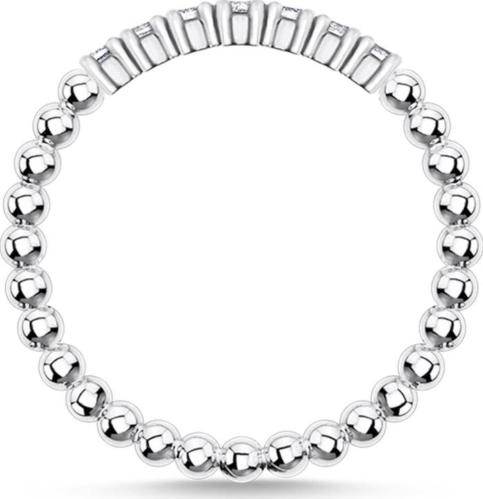 Immagine prodotto Thomas Sabo Palle dell'anello con pietre bianche argento (52, 925 Argento)