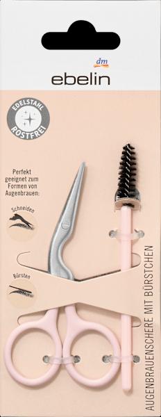 dm ebelin Ciseaux à sourcils avec brosse