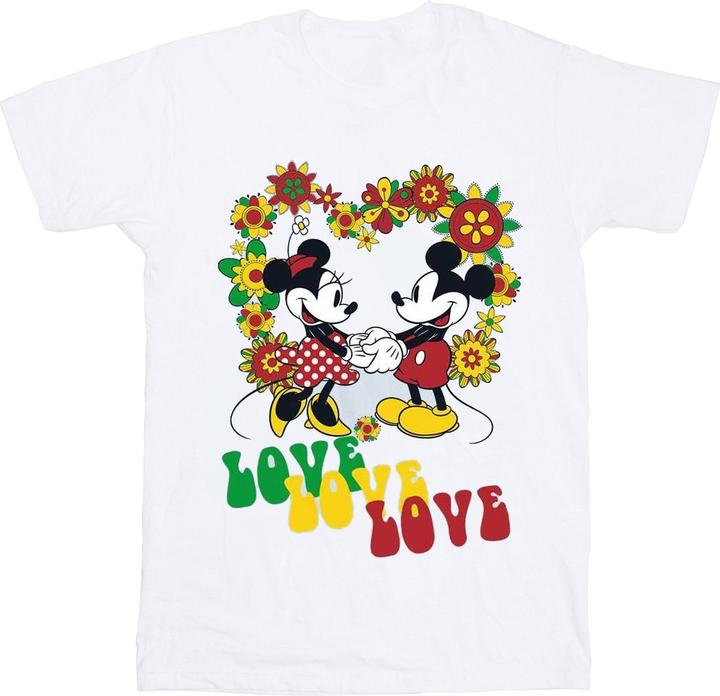 Disney Mickey And Minnie Mouse Hippie Love TShirt (M)