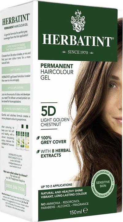 Herbatint Haarfärbegel 5D Helles Gold Kastanienbraun Gel (5D Hell Gold Kastanienbraun)