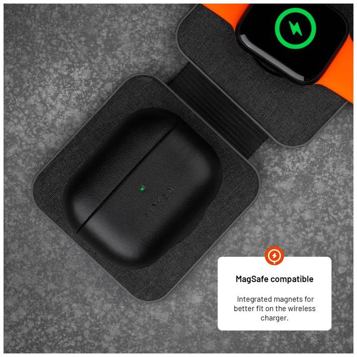 Produktbild Fixed Behoben | Ohrhörer-Hülle mit MagSafe-Unterstützung | Apple AirPods Pro 2/Pro 2 (USB-C) | Schwarz | L (Kopfhörer Tasche)