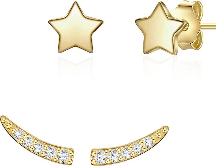 Immagine prodotto Glanzstücke München Stella da donna in argento Sterling Cubic Zirconia Oro Giallo - 23824 (Argento)