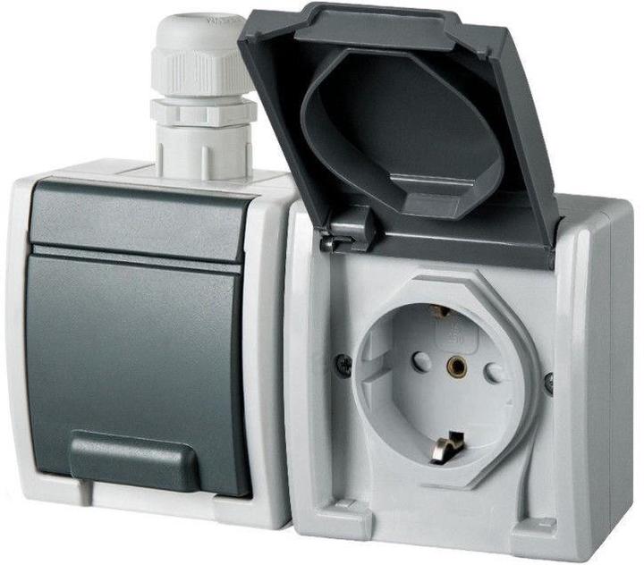 Produktbild Elektro-Plast DBL SCHUKO SOCKET 1245-65 IP65 AQUANT