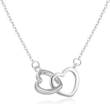 Beneto Silver necklace with hearts AGS1327 / 47 (L)