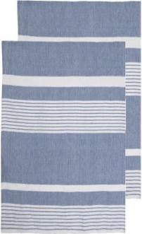 Sagaform Set de 2 draps de hammam bleu (50 x 70 cm)
