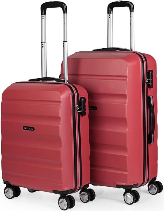 Itaca 2-teiliges Hartschalen-Kofferset für Reisen (65 l, Handgepäck (bis 50l), M (50 - 90l))