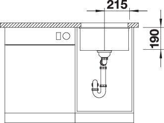 Produktbild Blanco Subline 400-U (Unterbauspüle, 43 cm, 46 cm)