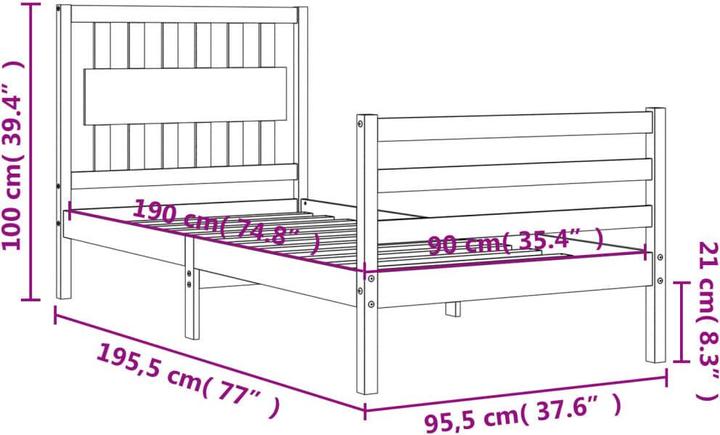 Image du produit VidaXL Caitlin (90 x 190 cm)