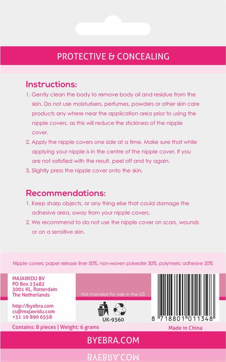 Actual product image Bye Bra Silk Nipple Covers (pack of 3, XL)