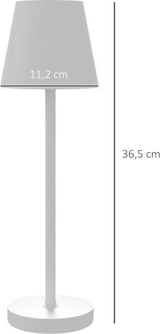 Produktbild Swisshandel24 Tischlampe Aufladbar, USB, 3 Lichtfarben, Metall, Weiss (350 lm)