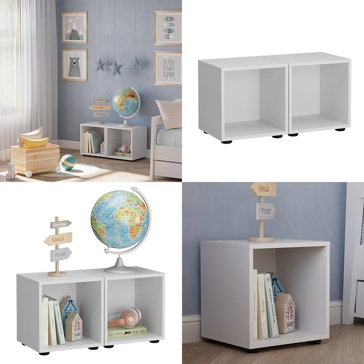 Produktbild Vichy Kinderregal Estell, Weiss, 36.4 x 38.2 cm 2-er Set