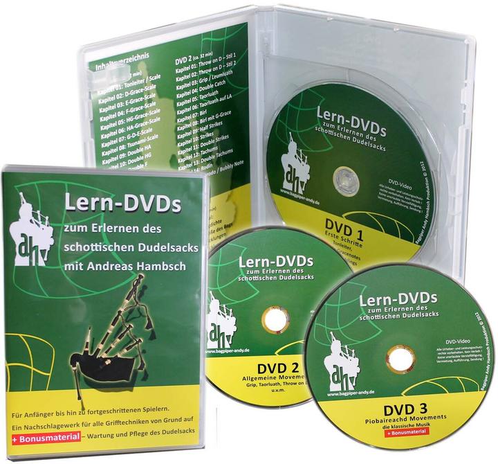 Produktbild Hambsch:Dudelsack Lern DVDs.1-3 (grün) (DVD, 2023, Deutsch)