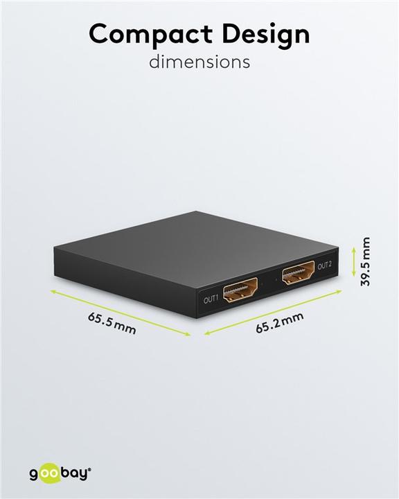 Immagine prodotto Goobay Splitter HDMI da 1 a 2 4K @ 30 Hz