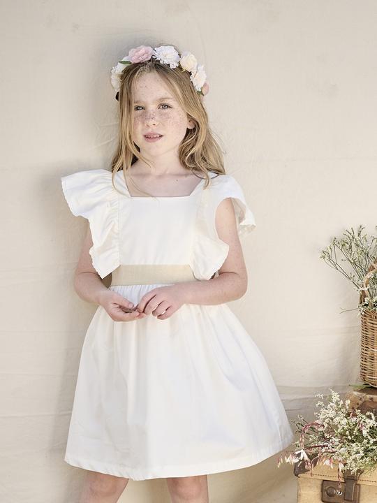 Actual product image Vertbaudet Festliches Mädchen Kleid mit goldenem Gürtel (122)