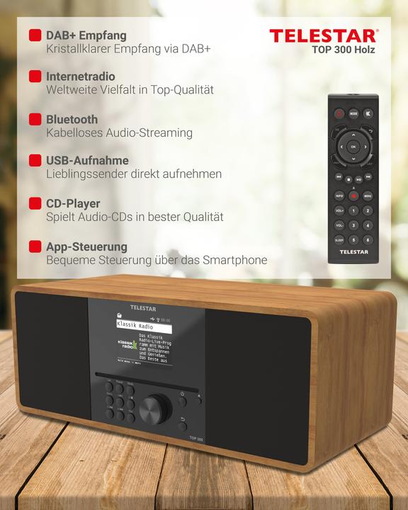 Immagine prodotto Telestar TOP 300 (Web radio, DAB, FM, Bluetooth, WiFi)