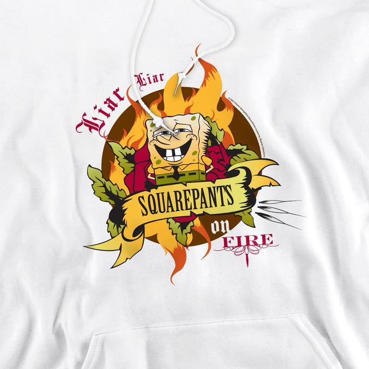 Immagine prodotto Spongebob Squarepants Liar Liar Pants On Fire Felpa con Cappuccio Uomo (L)