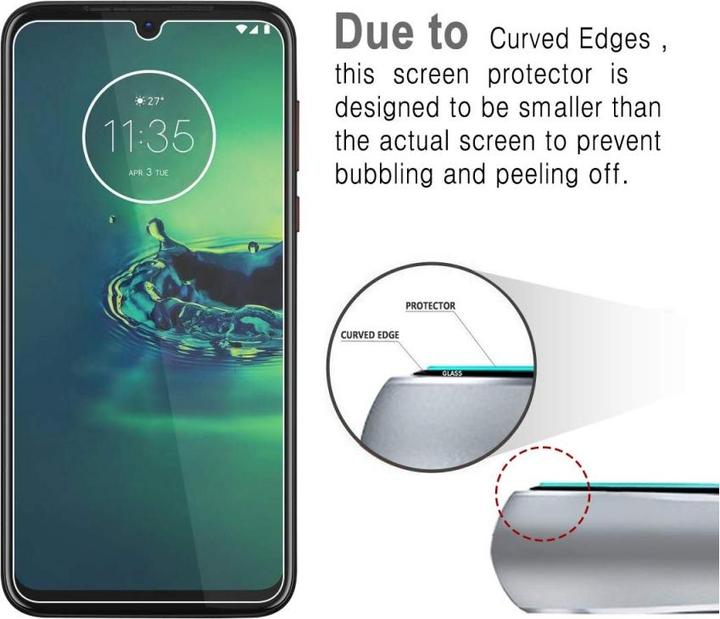 Produktbild Screenguard Motorola Moto G8 Plus Panzerglas Schutzfolie Case Friendly Design (1 Stück, Motorola Moto G8 Plus)