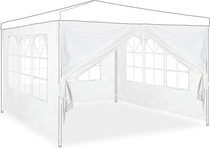 Relaxdays 4x Pavillon-Seitenwand (10 cm, 300 cm)