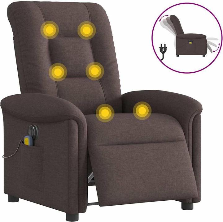 Produktbild VidaXL Massagesessel Elektrisch Dunkelbraun Stoff