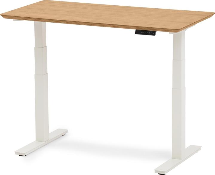 Produktbild Oakywood Stehpult Holztisch mit Höhenverstellung - Massivholz - Eichenfurnier / 160x80 / Weiß - Oakyw (160 x 80 cm)
