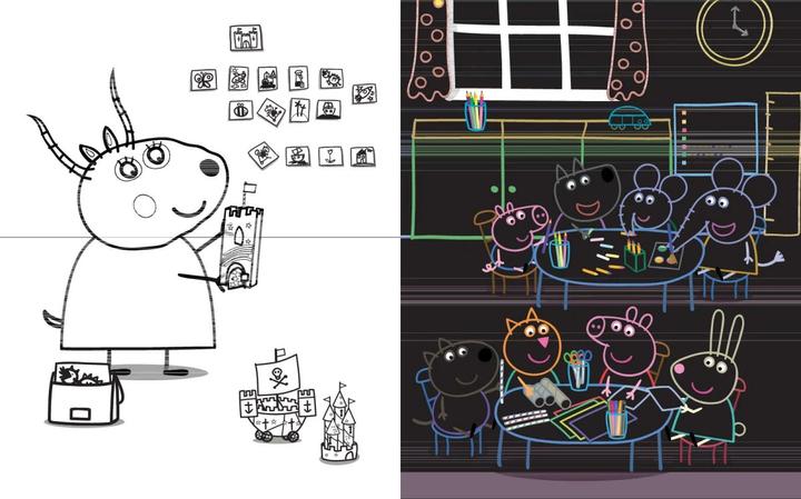 Productafbeelding Peppa Pig Mijn vieze krabbelboek (Duits, Uitgeverij Schwager & Steinlein, 2021)