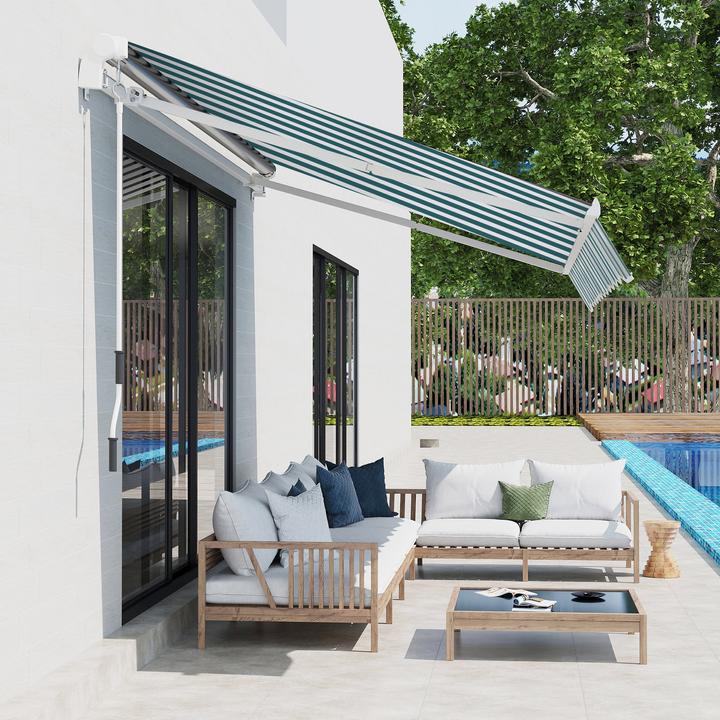 Produktbild Outsunny Gelenkmarkise mit Handkurbel (2.45 m)