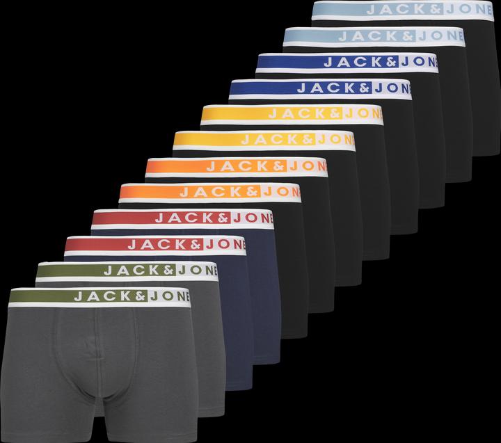 Immagine prodotto Jack & Jones Boxer Casual Stretch JACKARIM SOLID TRUNKS 12P (S, confezione da 12)