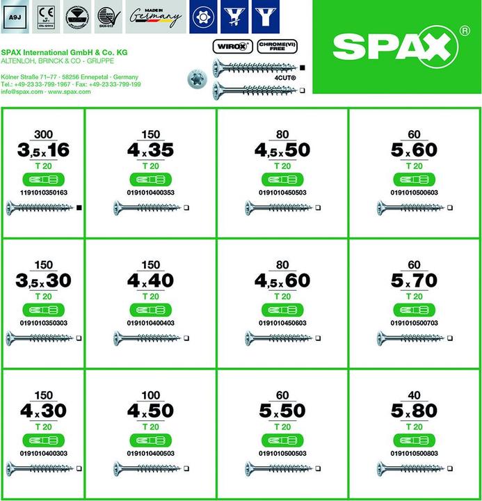 Productafbeelding Spax Montagekoffer T-Loc Systainer (1385 Schroeven per stuk)