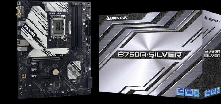 Actual product image Biostar MB B760A-Silver (B760,S1700,ATX,Intel) (LGA 1700, Intel B760, ATX)