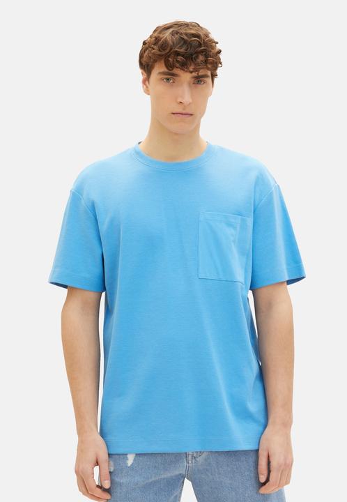 Image du produit Tom Tailor T-Shirt Kurzarmshirt structured mit Brusttasche (XL)