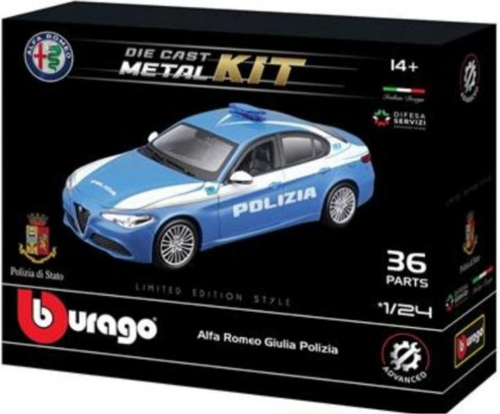 Actual product image Burago Model Kit Giulia Police Scale