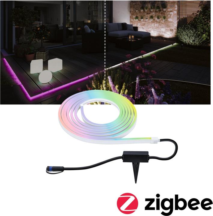 Produktbild Paulmann Outdoor Plug & Shine Stripe Neon (RGBW, 500 cm, Outdoor)