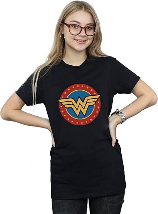 Immagine prodotto Wonder Woman Maglietta Boyfriend in cotone con logo donna/donna (L)