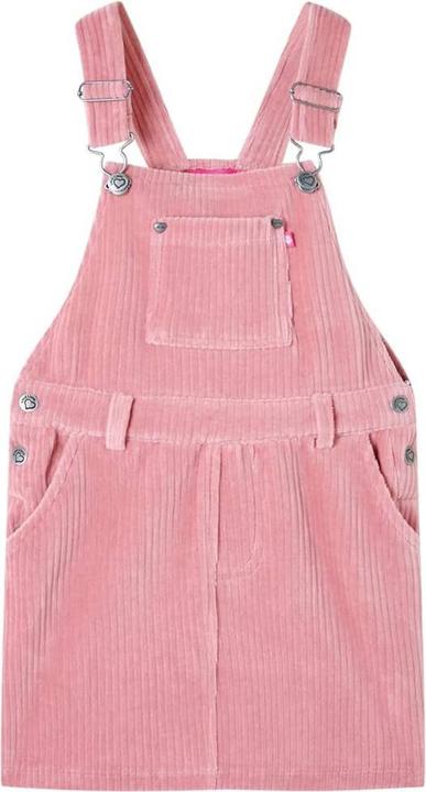 VidaXL Kinder-Latzkleid Cord Hellrosa 92,Material: 58 % Baumwolle (92)