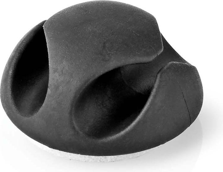 Produktbild Nedis Kabelmanagement Kabelclip Gesperrt 6 Stück max. Kabeldicke: 5 mm Silikon 20 mm Schwarz