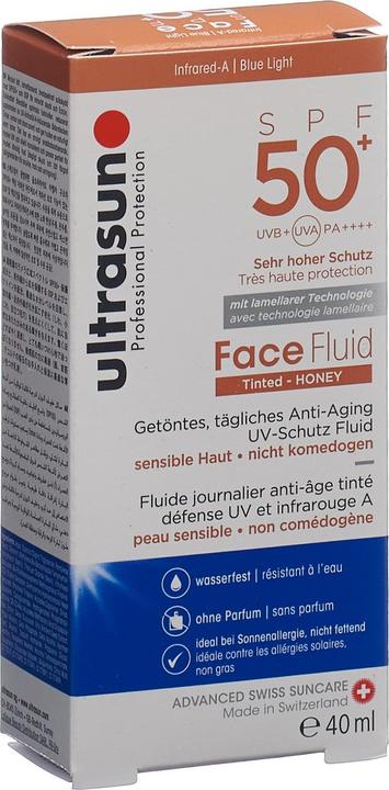 Ultrasun Face Fluid SPF50+ Tinted HONEY (Sonnenlotion, SPF 50+, 40 ml, 72 g)